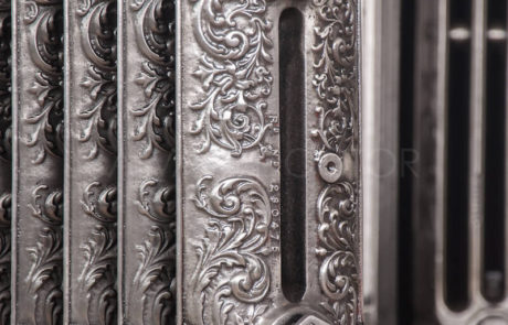 Beeston Double Column Decorated Cast Iron Radiator 450mm High & 190mm Deep in Polish