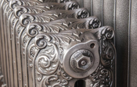 Beeston Double Column Decorated Cast Iron Radiator 450mm High & 190mm Deep in Polish