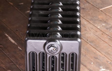 6 Column Neo Classic Cast Iron Radiator 300mm High In Low Gloss Black