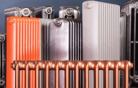 Ideal Standard Medium (145mm deep) School Cast Iron Radiator 450mm High in Fire Copper