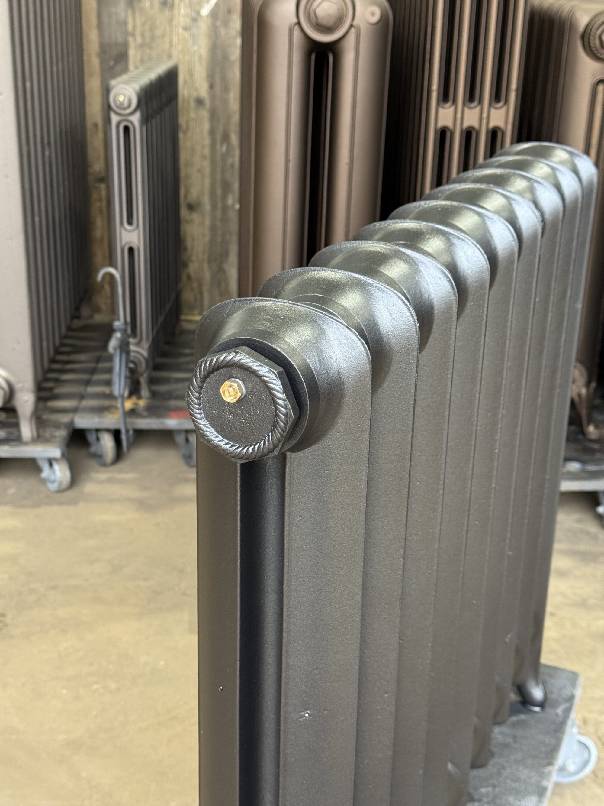 660mm High x 685mm Long NRC Duchess Cast Iron Radiator in Anthracite ...